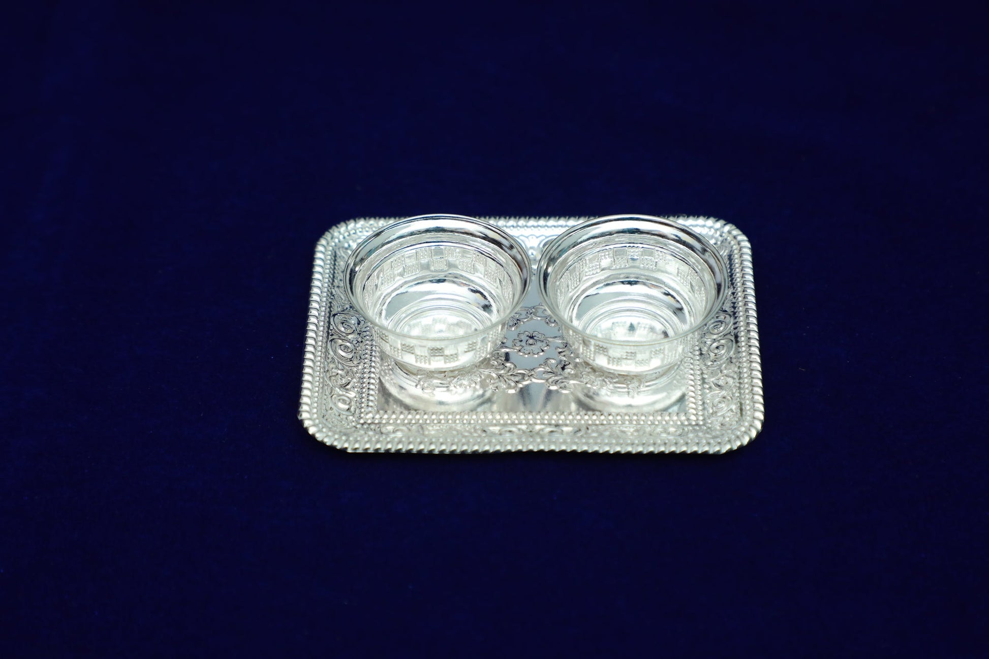 Pure Silver Plate with Two Cup-32 Grams