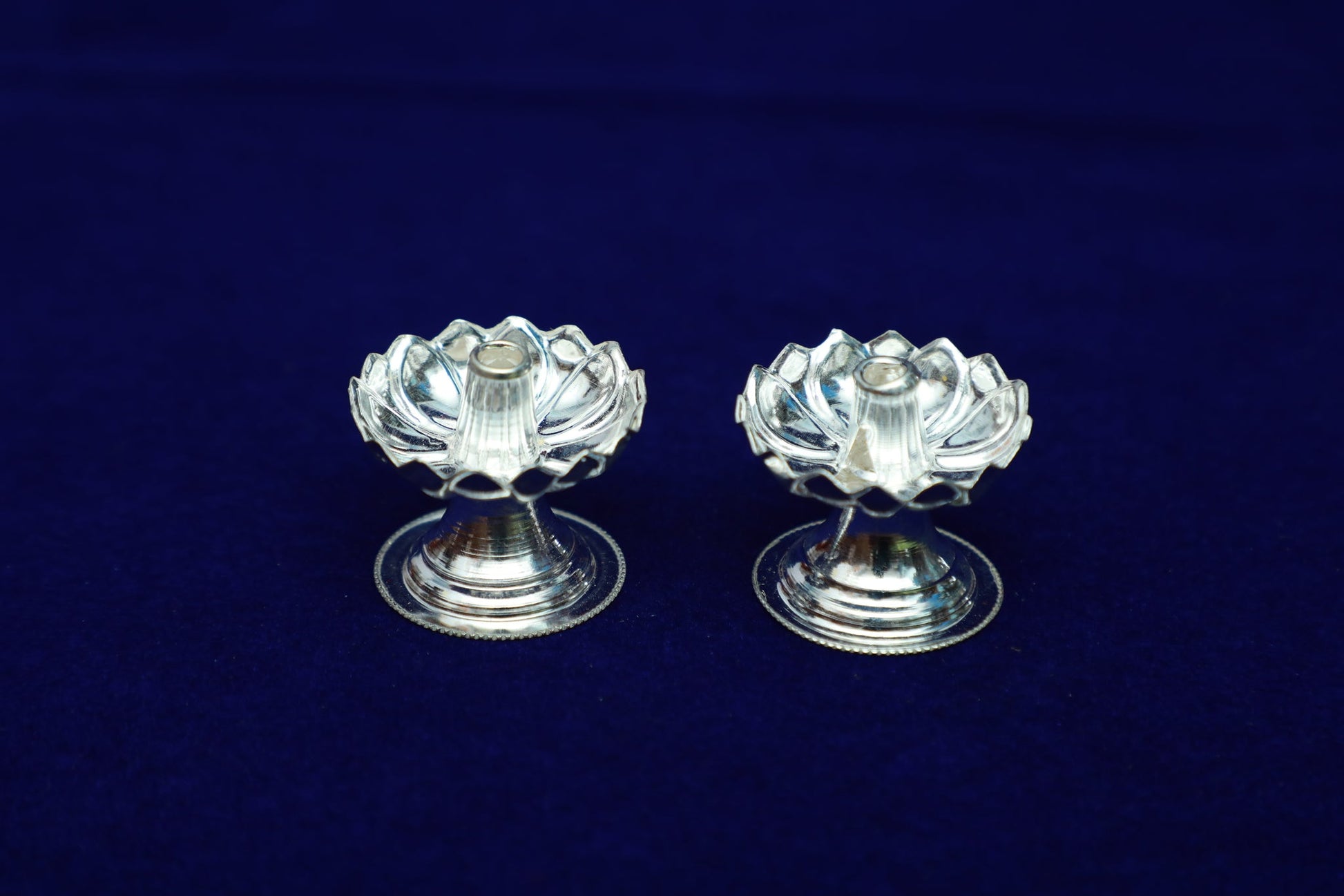 Pure Silver Lotus Diya Pair-20 Grams