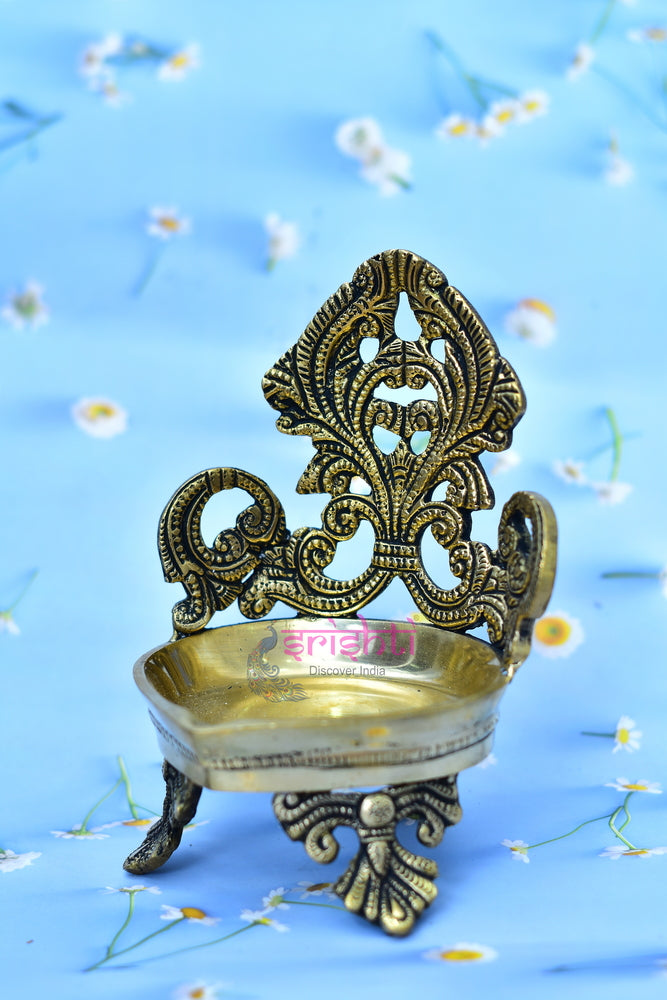 Brass Diya - Antique Finish-M02