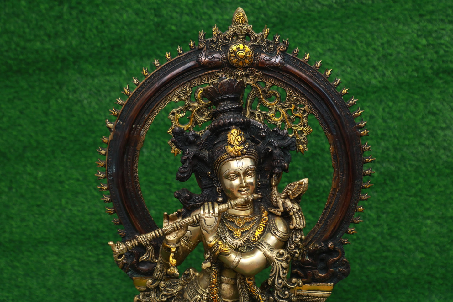 Brass Thiruvachi Krishnan(Antique Model)-31 Inches