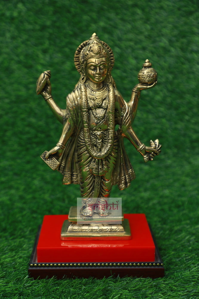 Brass Dhanvantari-10.5 Inches