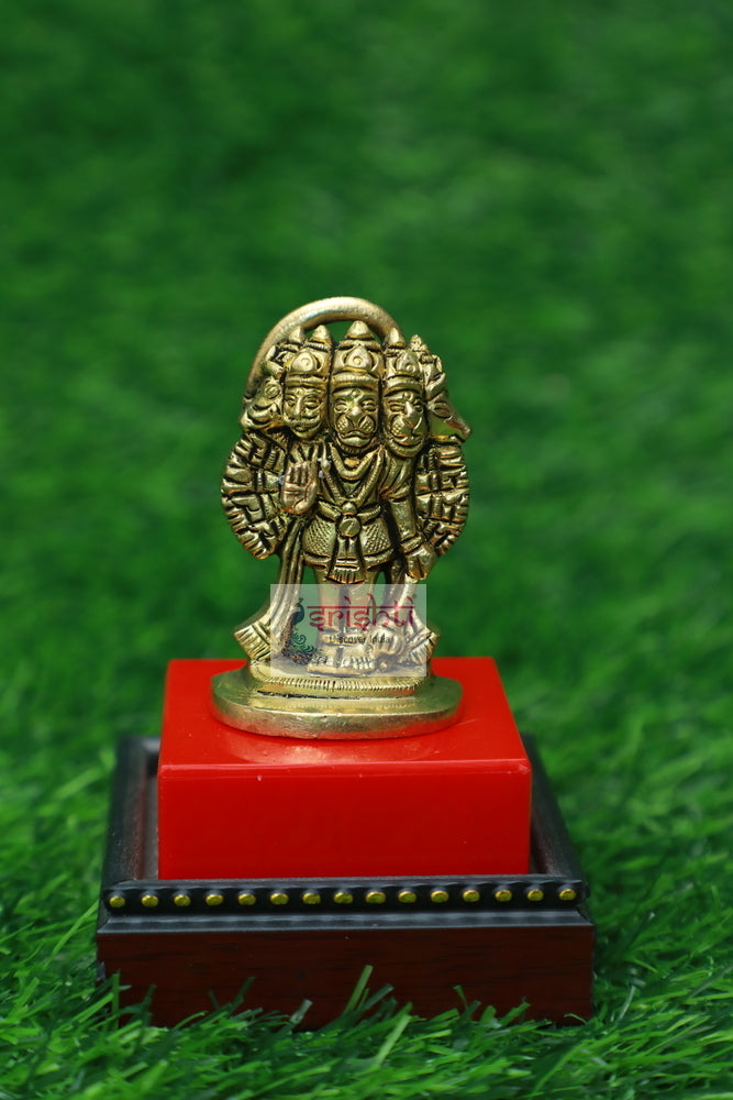 Brass Panchamuga Hanuman-2.5 Inches