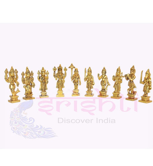 Brass Dasavatharam Set-2.5 Inches