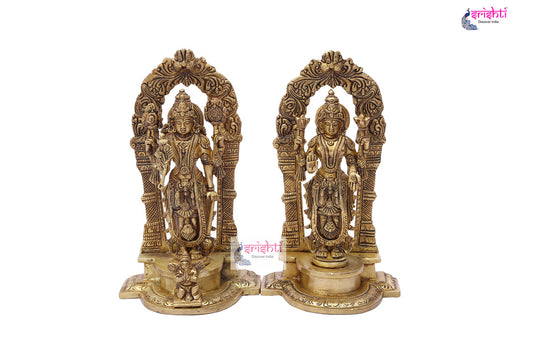 Brass Vishnu Lakshmi - 9 Inches