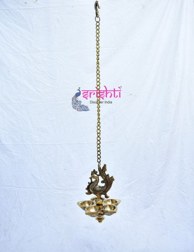 Brass Hanging Annam Diya-21.2 Inches