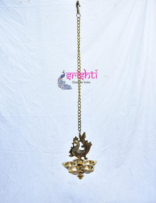 Brass Hanging Annam Diya-21.2 Inches