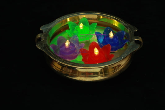 Assorted Color Electric Agal Diya (Lotus Model)