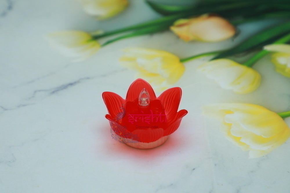 Assorted Color Electric Agal Diya (Lotus Model)