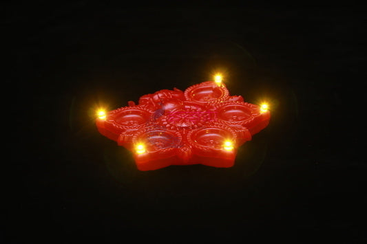 Assorted Color Five Face Electric Diya