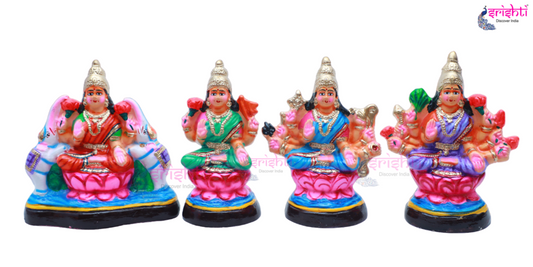 Ashtalakshmi Set 6 inch paper mache Golu Bommai / Golu Doll