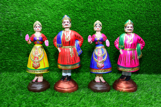 Raja Rani Dancing Doll Set (Assorted Color)-11.5 Inches