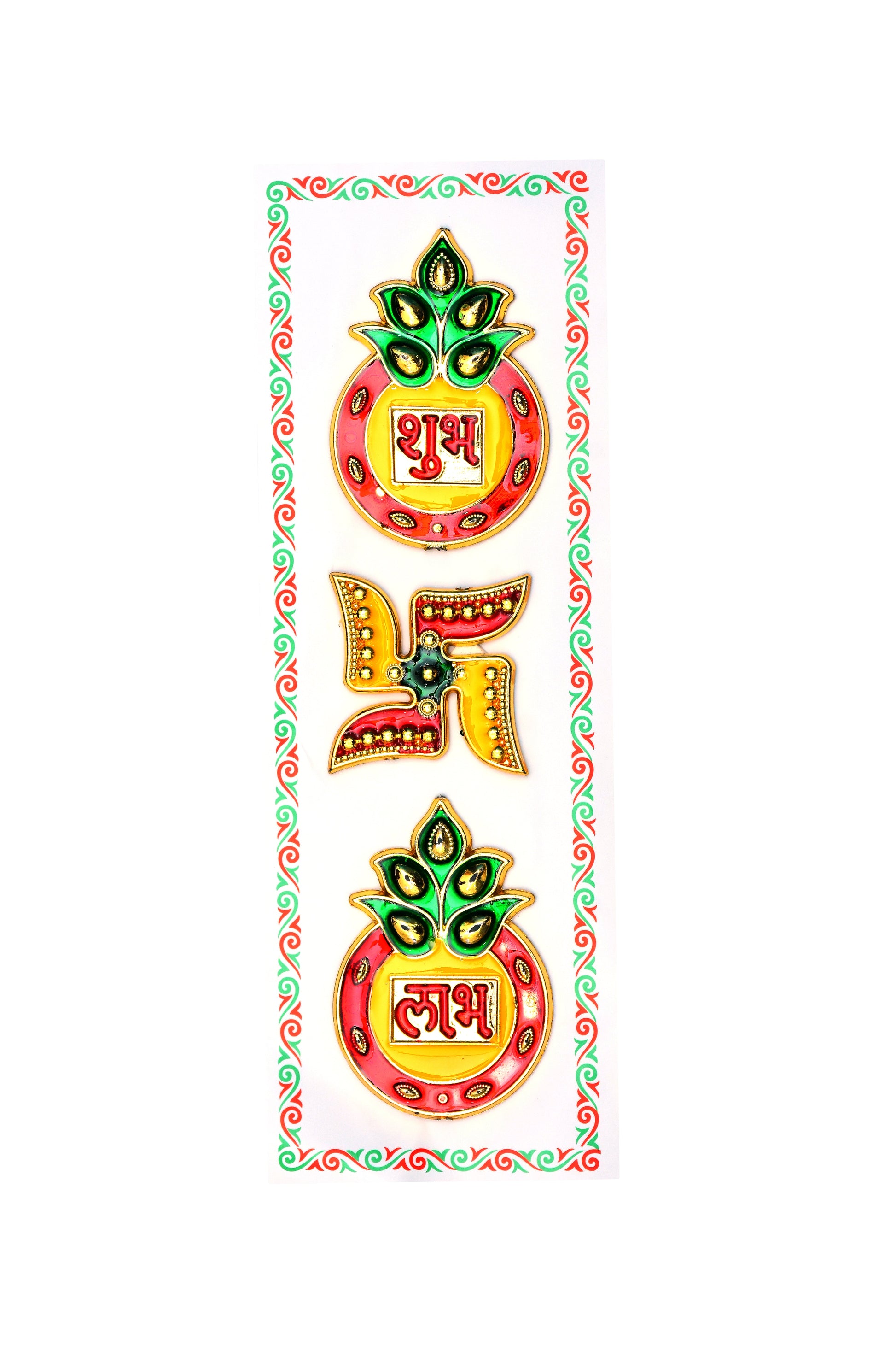 Shubh Labh with Swastick Acrylic Sticker