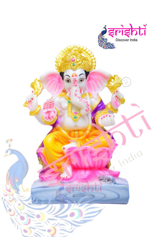 Marble Ganesha-7 Inches-M01