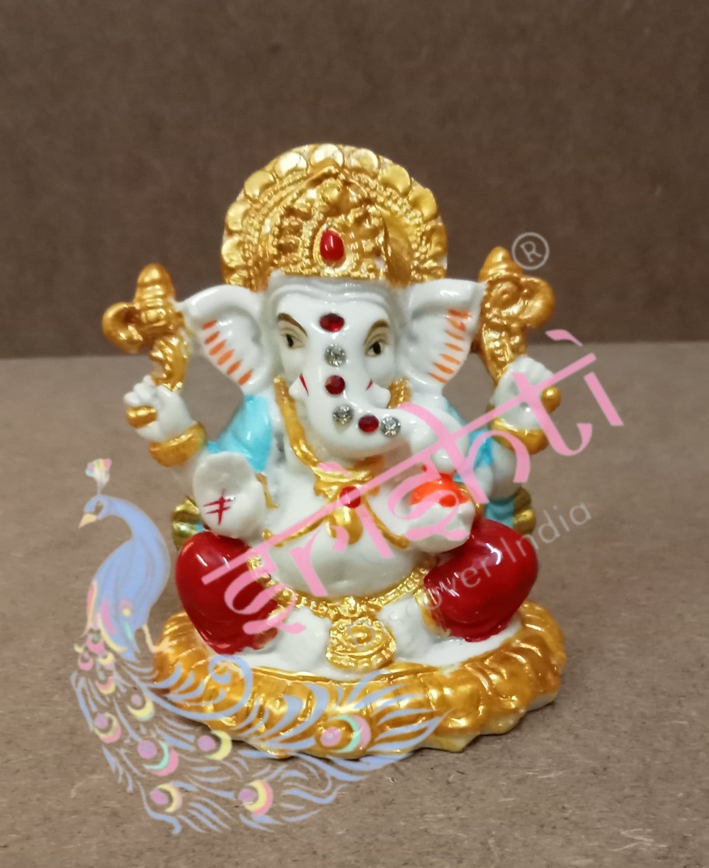 Marble Ganesha-M02-3.5 Inches