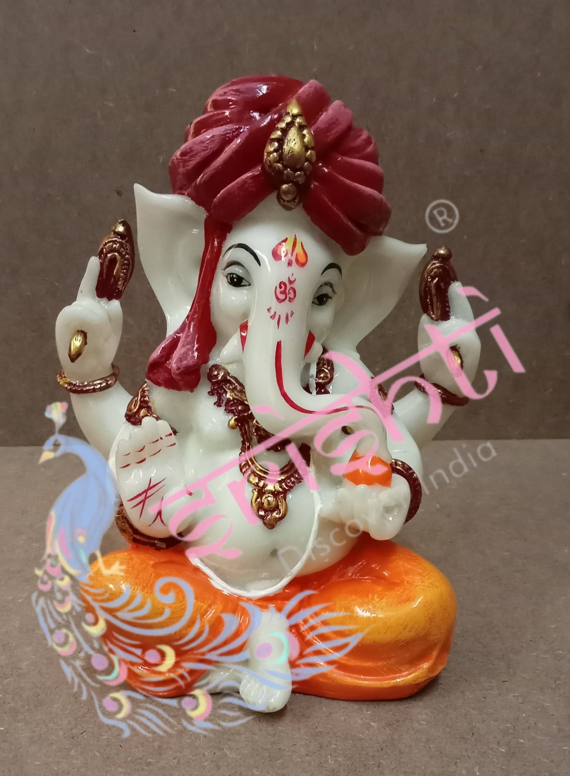 Marble Ganesha-7 Inches