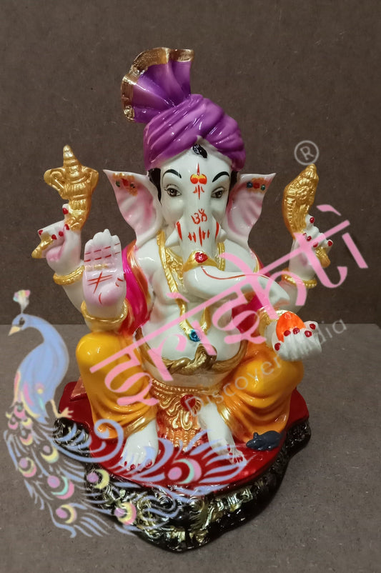 Marble Ganesha-9 Inches