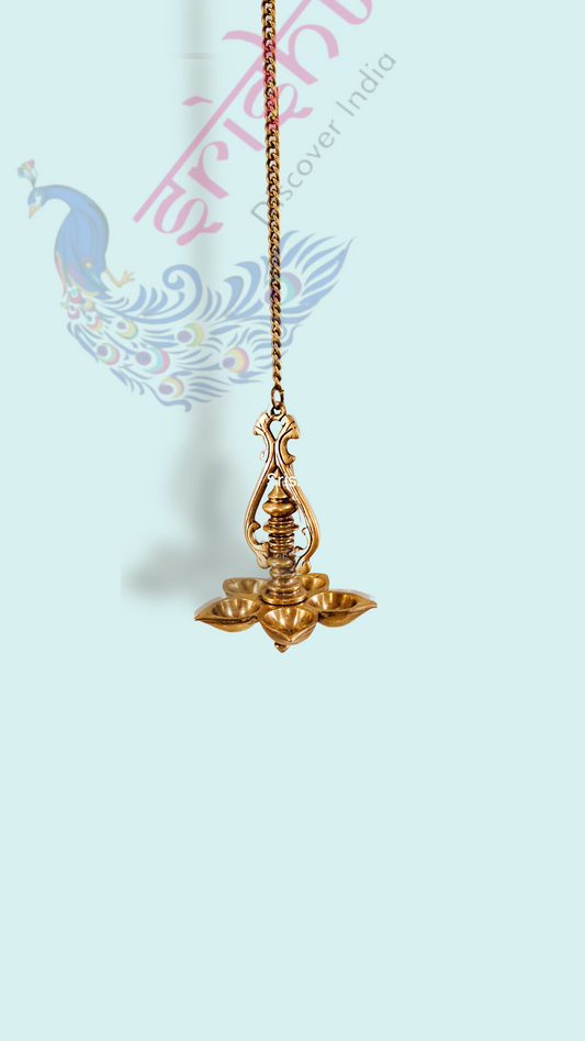 Brass Hanging Diya-27 Inches