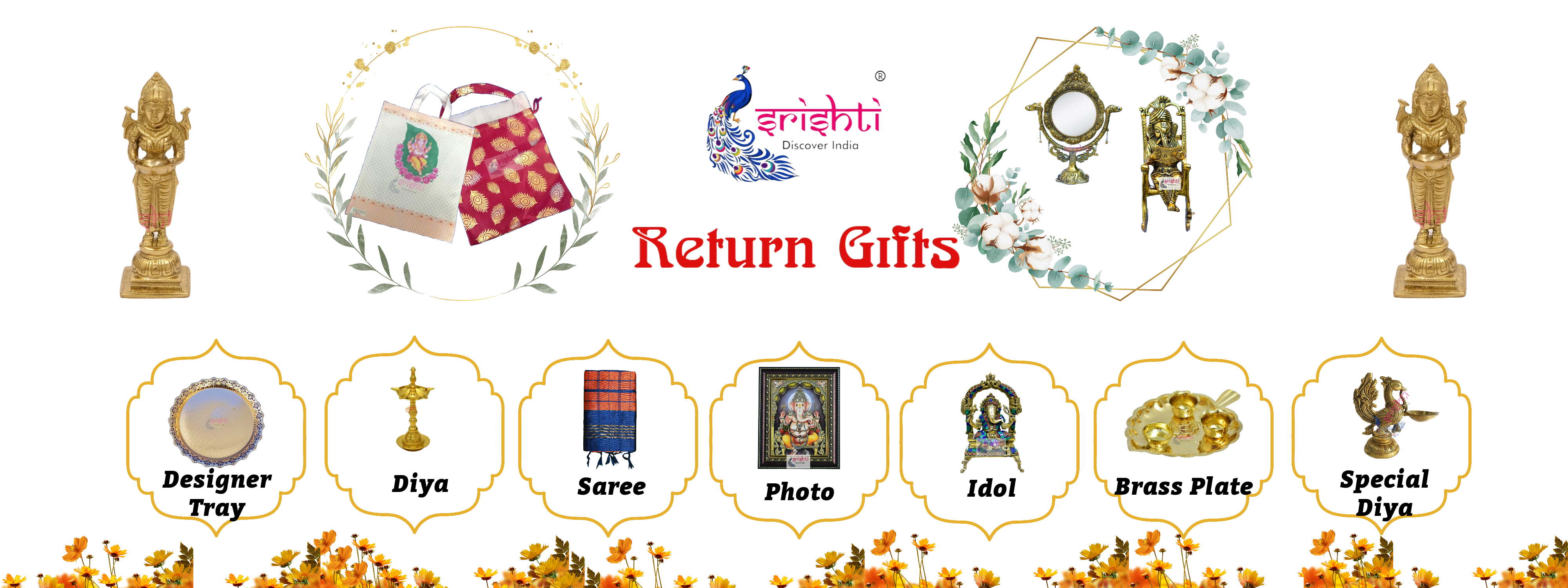 Return Gifts for Pooja | Brass Mini Pooja Plate