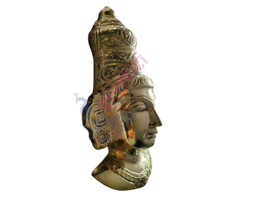 Brass Goddess Amman Face-7 Inches