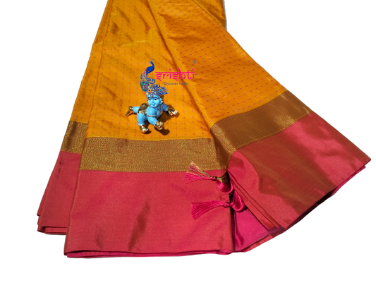 Soft Silk - contrast plain border Saree-M55