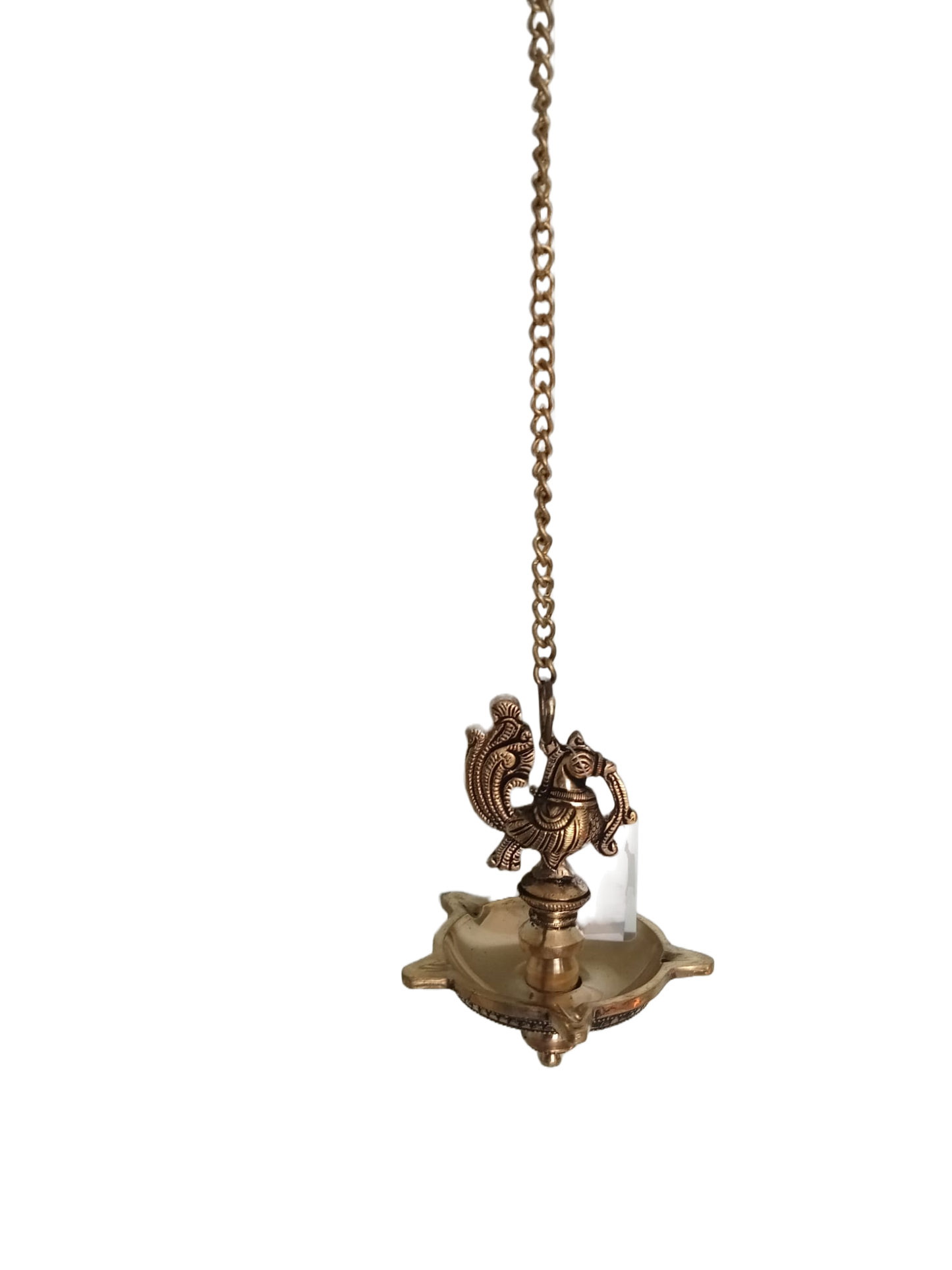 Antique Finish Brass Hanging Annam Diya-32 Inches length