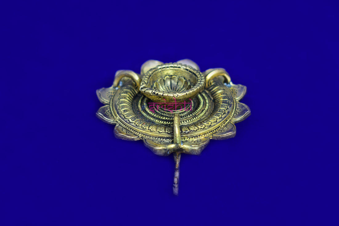 Brass Agal Diya with Stand