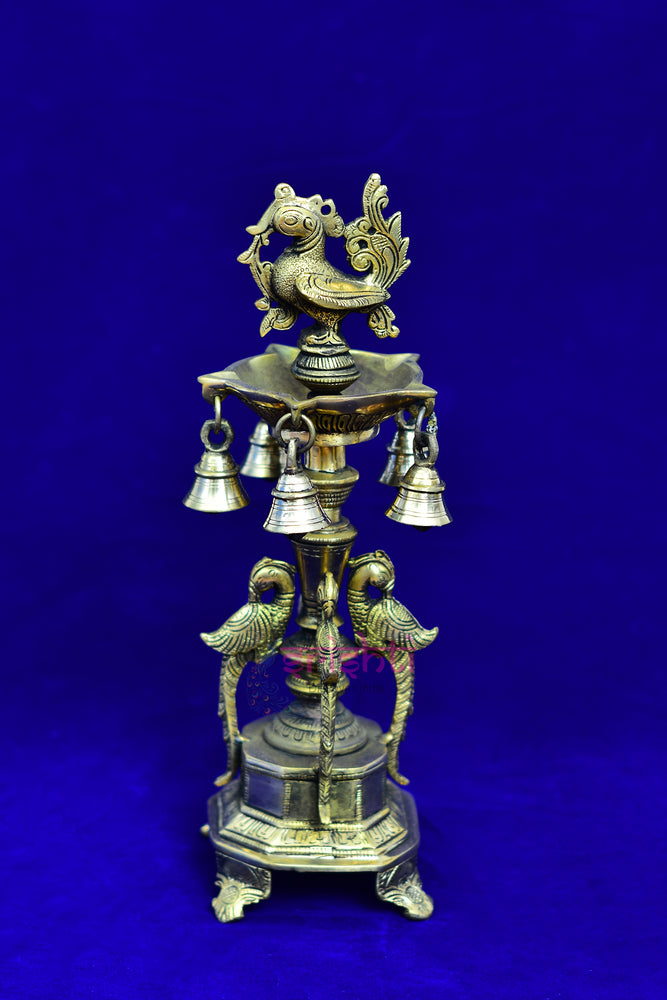 Brass Annam Diya with Bell