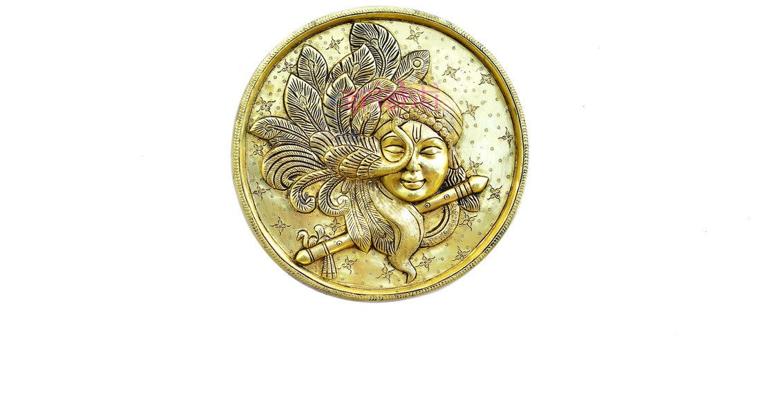 Brass Wall Hanging Krishna-M01