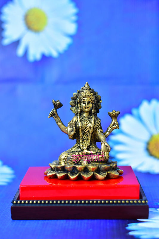 Brass Lotus Lakshmi-M01