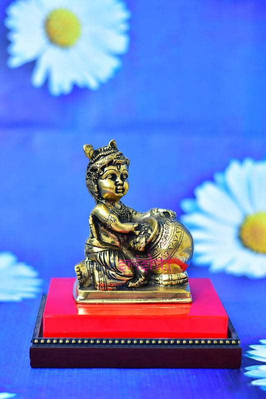 Brass Butter Krishna