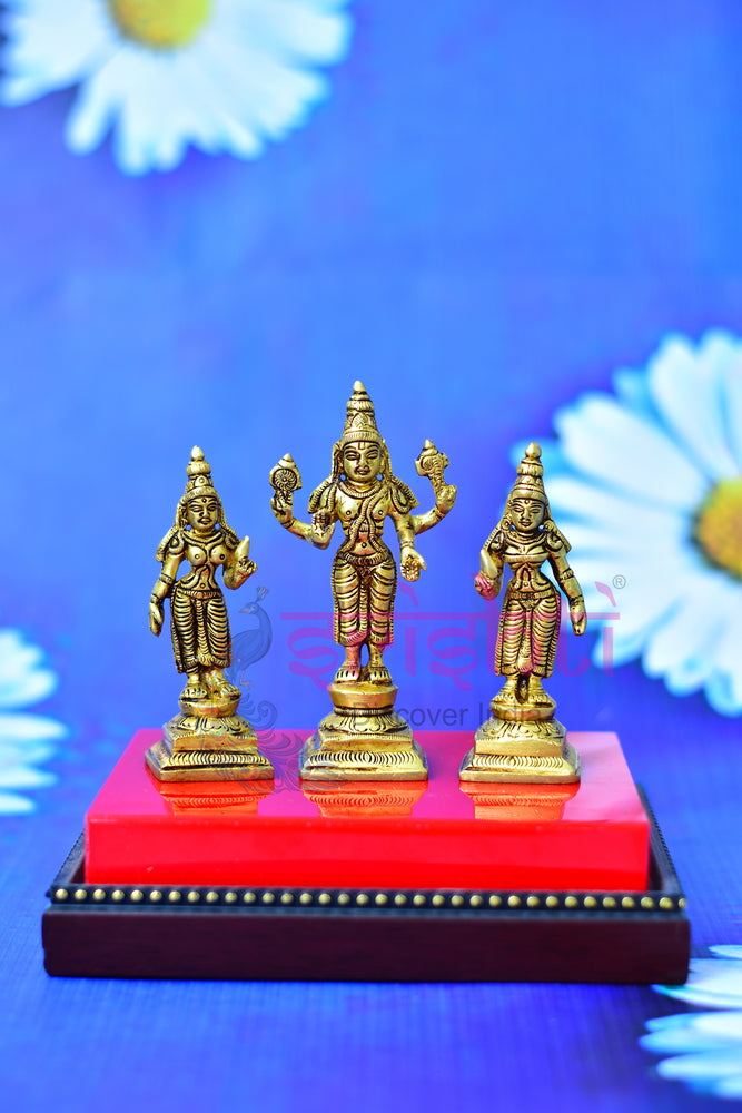 Brass Perumal Sridevi Bhoodevi-M01