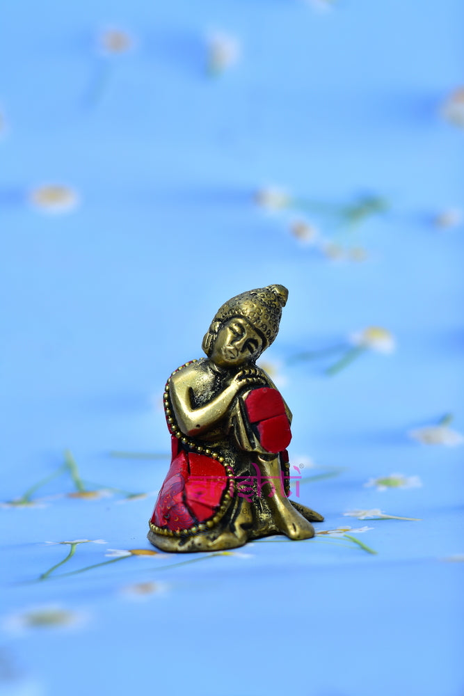 Brass Stone Work Buddha-M01