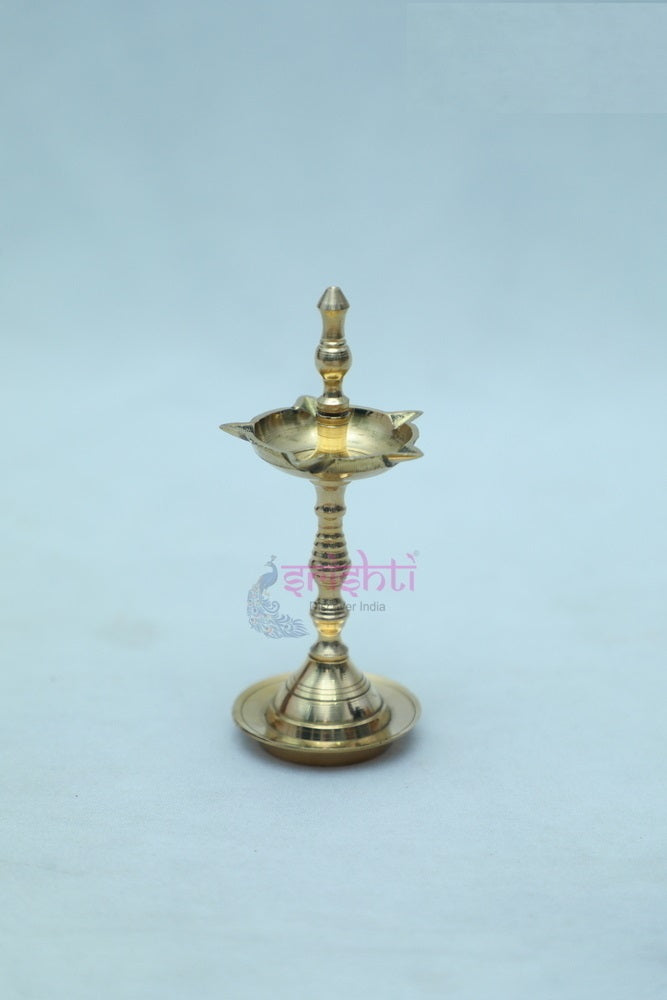 Brass Keral Five Face Diya-M02