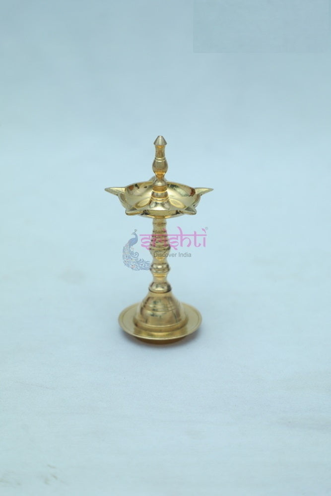 Brass Keral Five Face Diya-M03