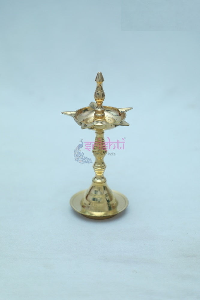 Brass Keral Five Face Diya-M04