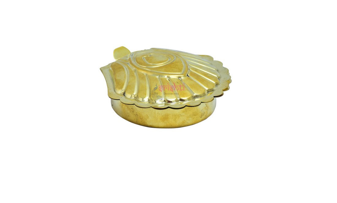 Brass 3 cup kumkum cups (shell)