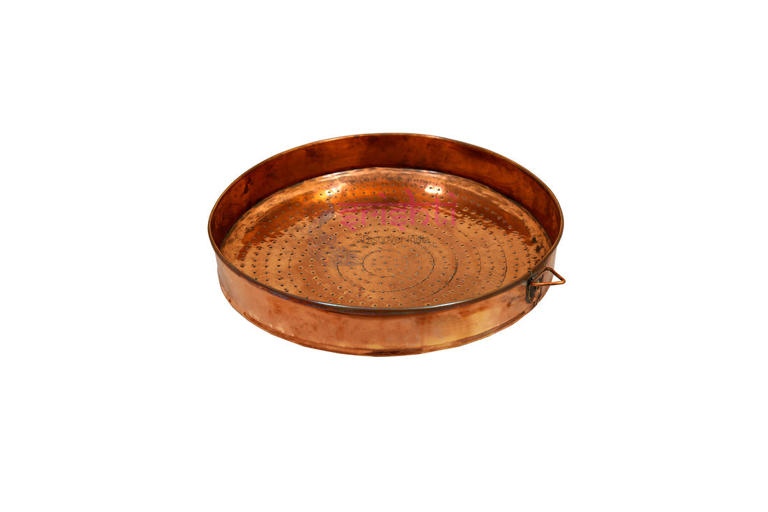 Copper sahassadhra abhiseka plate