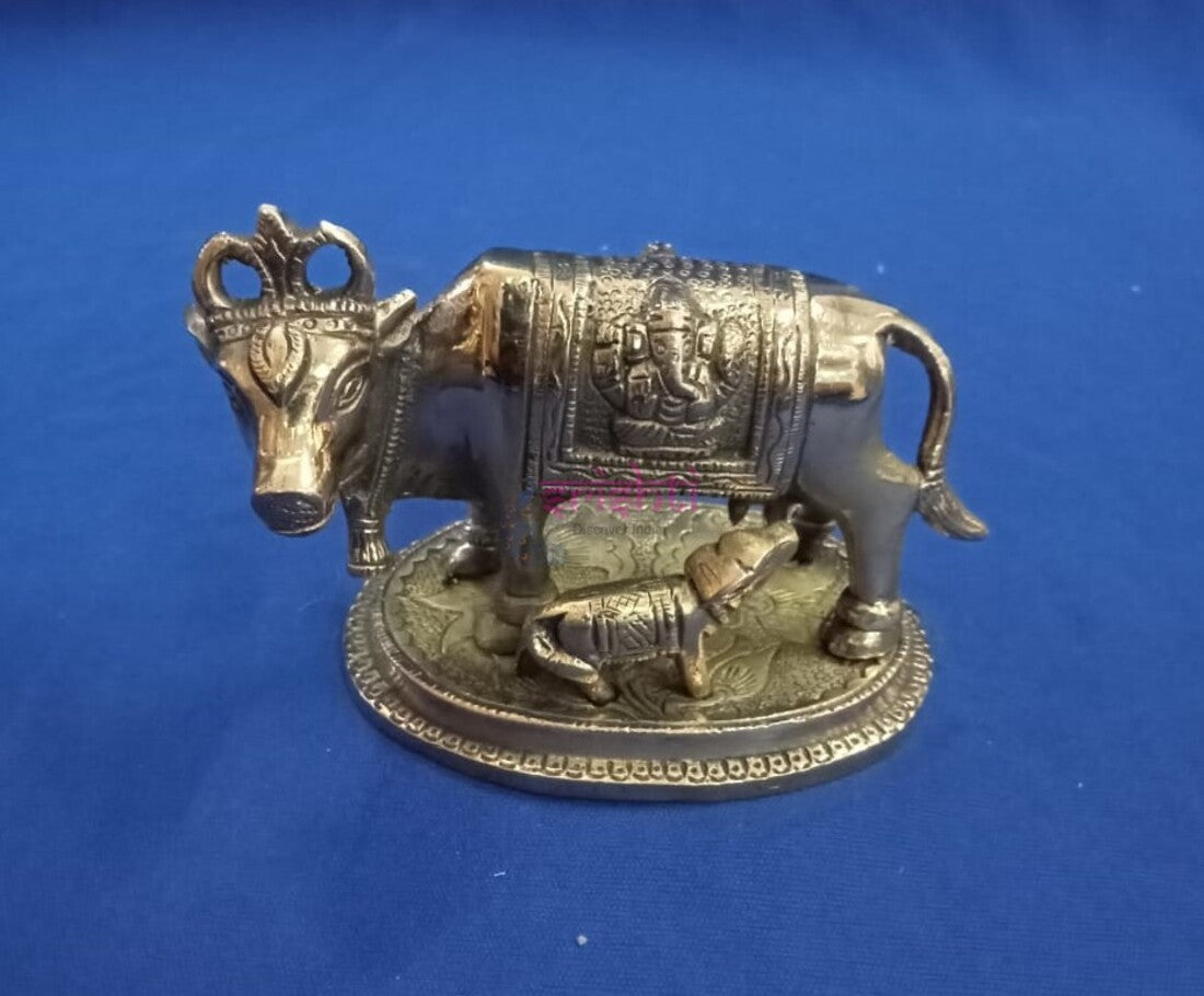 Brass Cow and Calf - 3.5 Inches