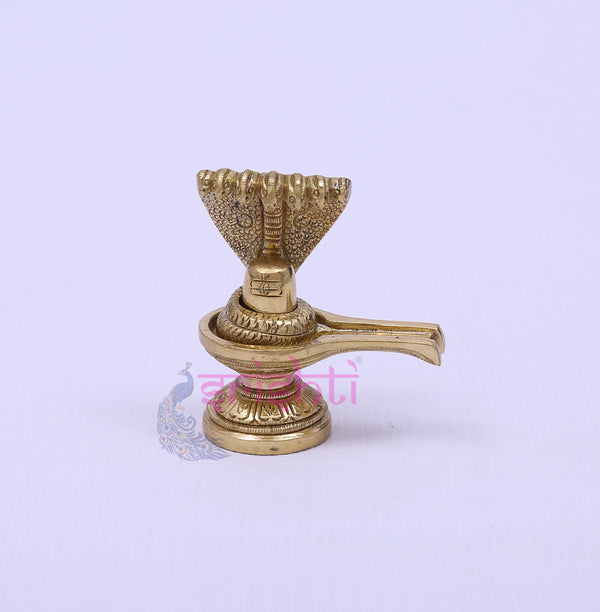 Brass Idol Nagam With Shivalingam