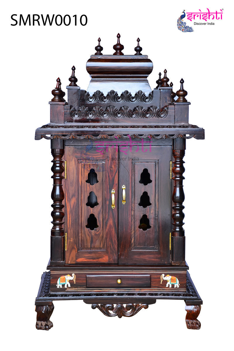 Wooden Pooja Mandir Vishwaroopa Collections-4 Ft-V08