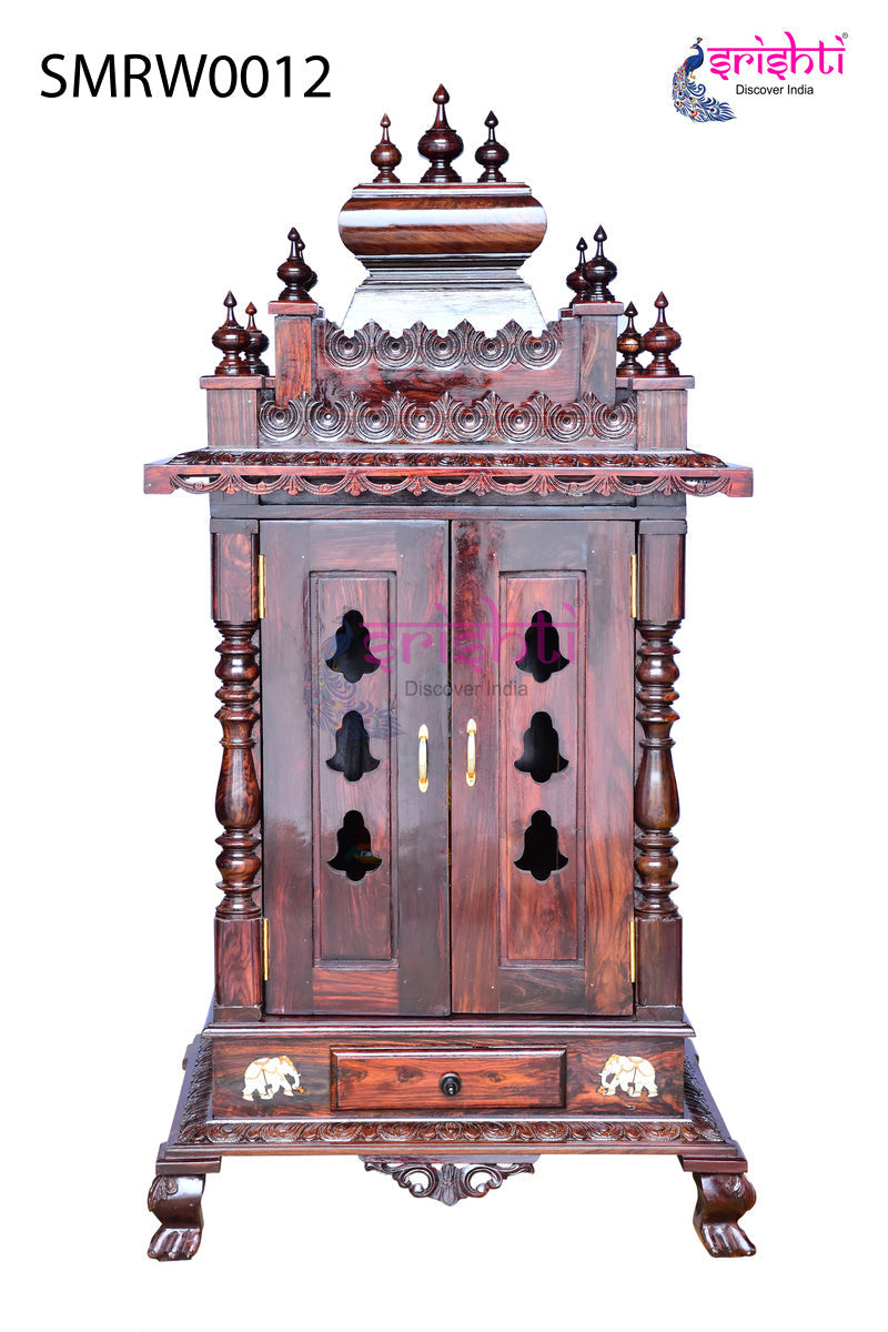 Wooden Pooja Mandir Vishwaroopa Collections-4 Ft-V10