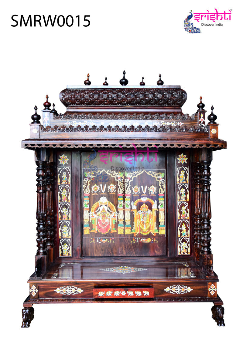 Wooden Pooja Mandir Rudra Collections-7 Ft-R03