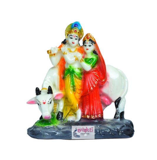 Marble Radha Krishna Height:10.1 CM