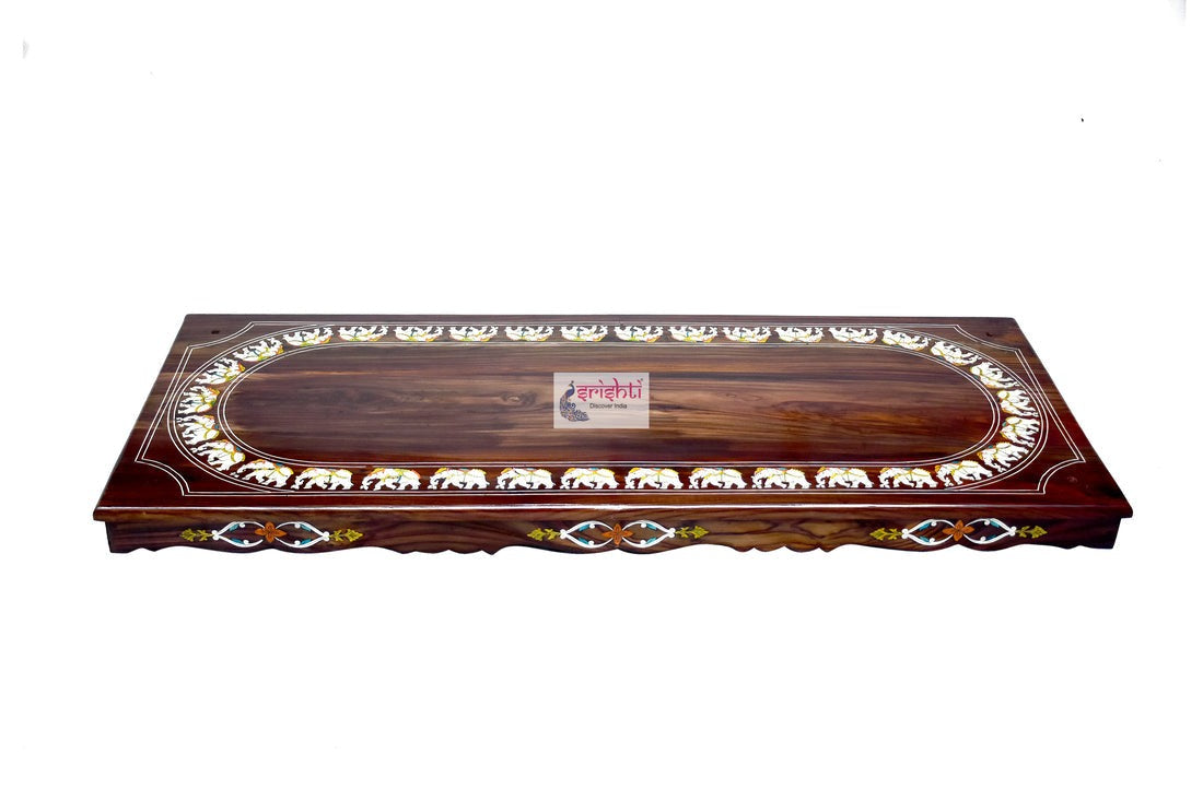 Wooden Jula Plank Elephant Design Embossed-60 X 24 Inches-M14