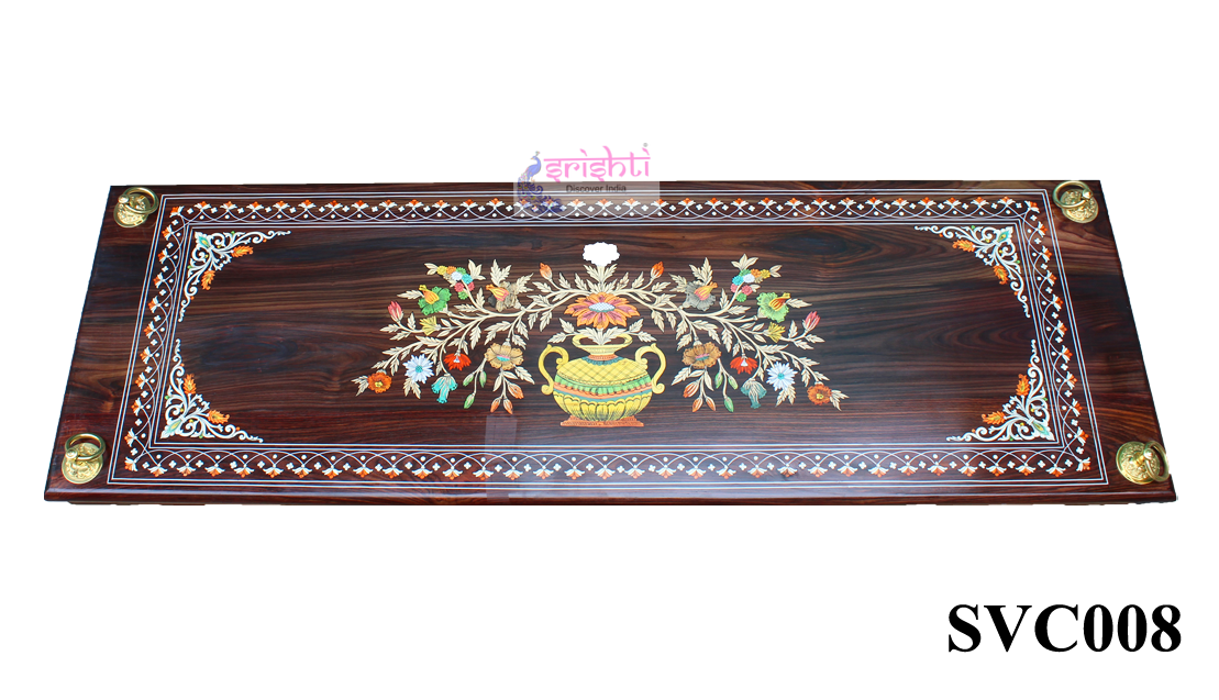 Wooden Jula Plank Flower Design Embosed-M05